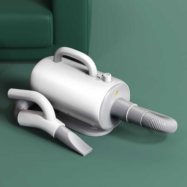 Mini minimalist design Luxury Professional High Velocity pet dog cat hair Dryer with Heater for Grooming, Speed Temperature Adjustable Dog Blower Grooming Dryer with 3 Nozzles CSJ1200-C02 - 副本