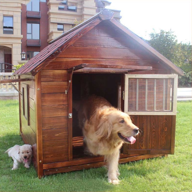 18mm Assemblable Carbonized wood dog house