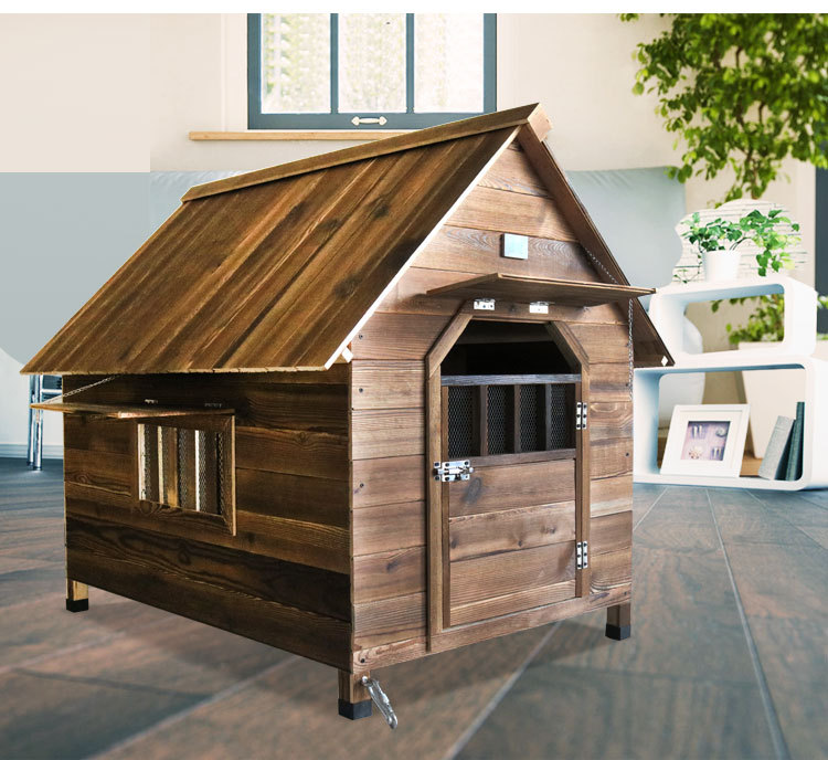 10mm Assemlable Carbonized wood dog house 